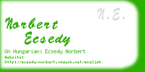 norbert ecsedy business card